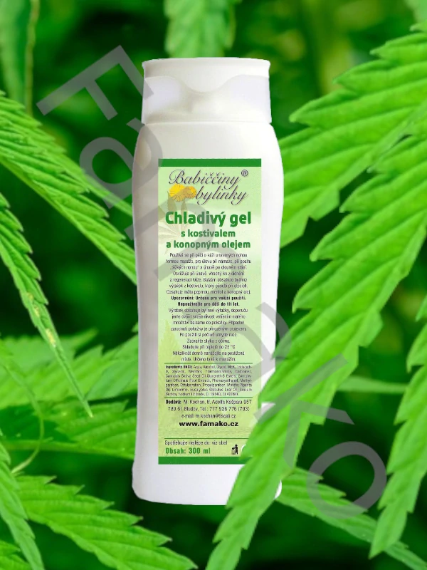 Chladivý gel s kostivalem a konopným olejem - Babiččiny bylinky - 300 ml