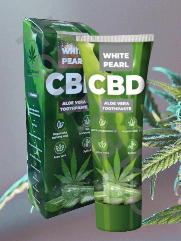 Zubní pasta White Pearl CBD Aloe Vera Whitening 75 ml