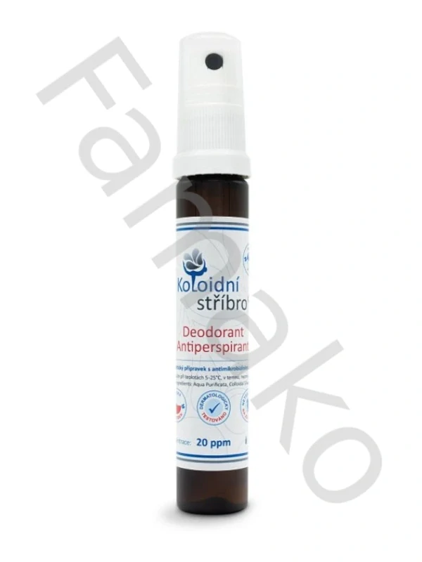 Deodorant, Antiperspirant - koloidní stříbro - sprej 25 ml 20 ppm