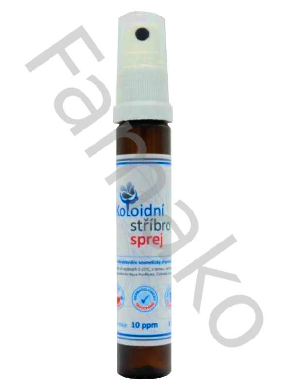 Koloidního stříbro pro čistění a regeneraci problematické pleti - 10 ppm. 25 ml