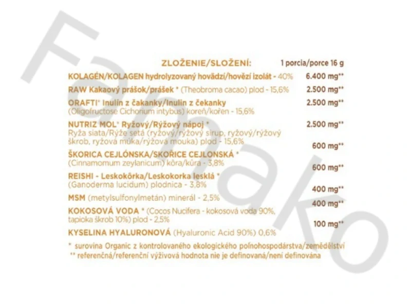 Superfood beauty (hovězí) collagen 320g - kakaový