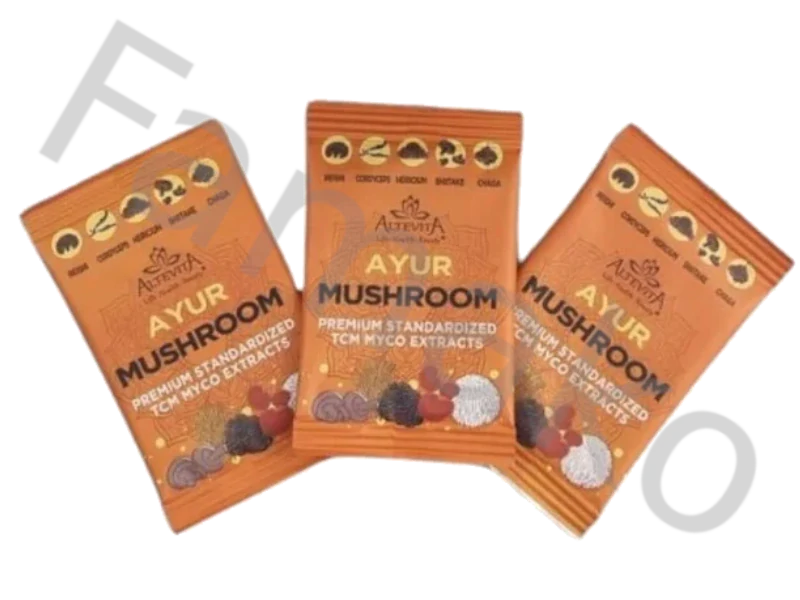  AYUR Mushroom Box 30x5g - Porcovaná káva 30ks v krabičce.