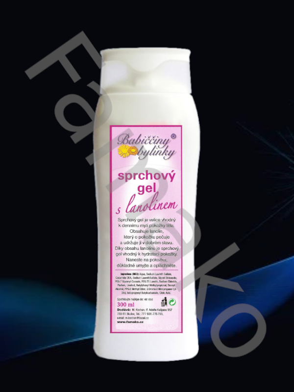 Sprchový gel s lanolinem - Babiččiny bylinky - 300 ml