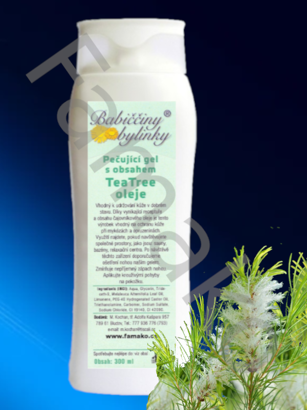 Pečující gel s obsahem Tea tree oleje - Babiččiny bylinky - 300 ml