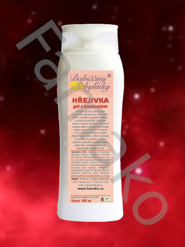 Hřejivý gel s kostivalem - Babiččiny bylinky - 300 ml